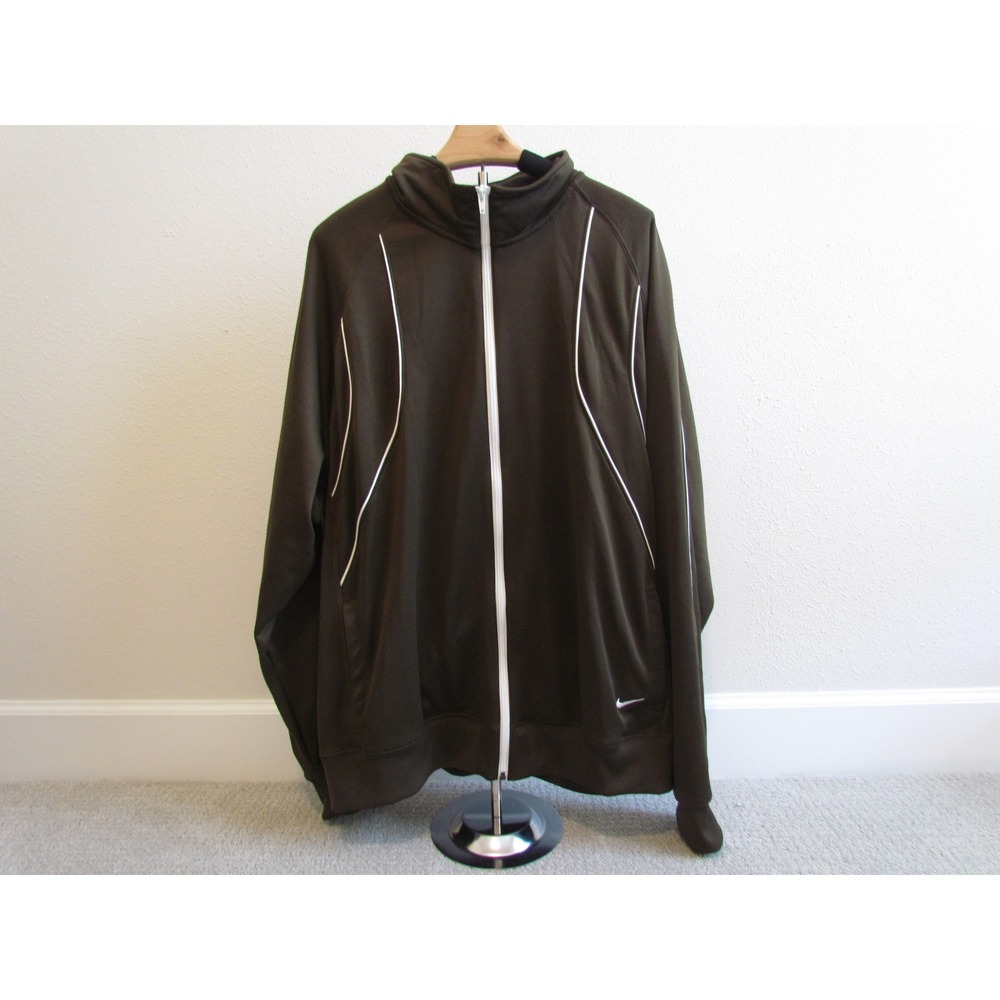 NWT Nike Track Jacket XXL Brown‎ Athletic Dept Full Zip Piping 372136-301